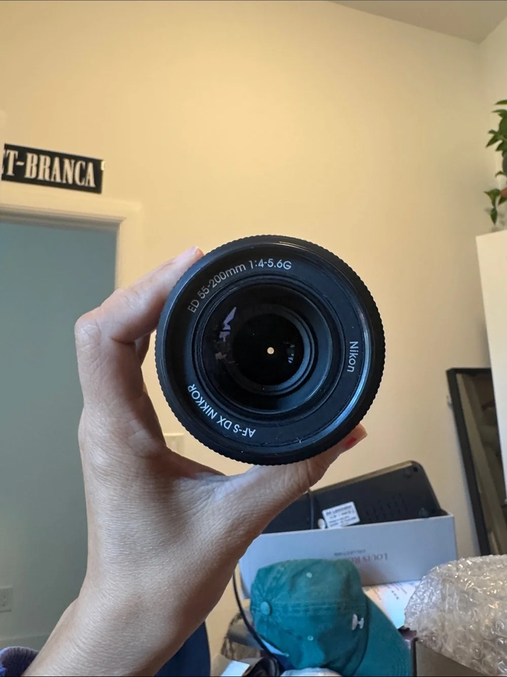 Nikon Black Telephoto Zoom Lens with Black Macro Adapter